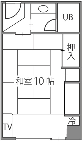 和室10帖/海眺望 間取り図